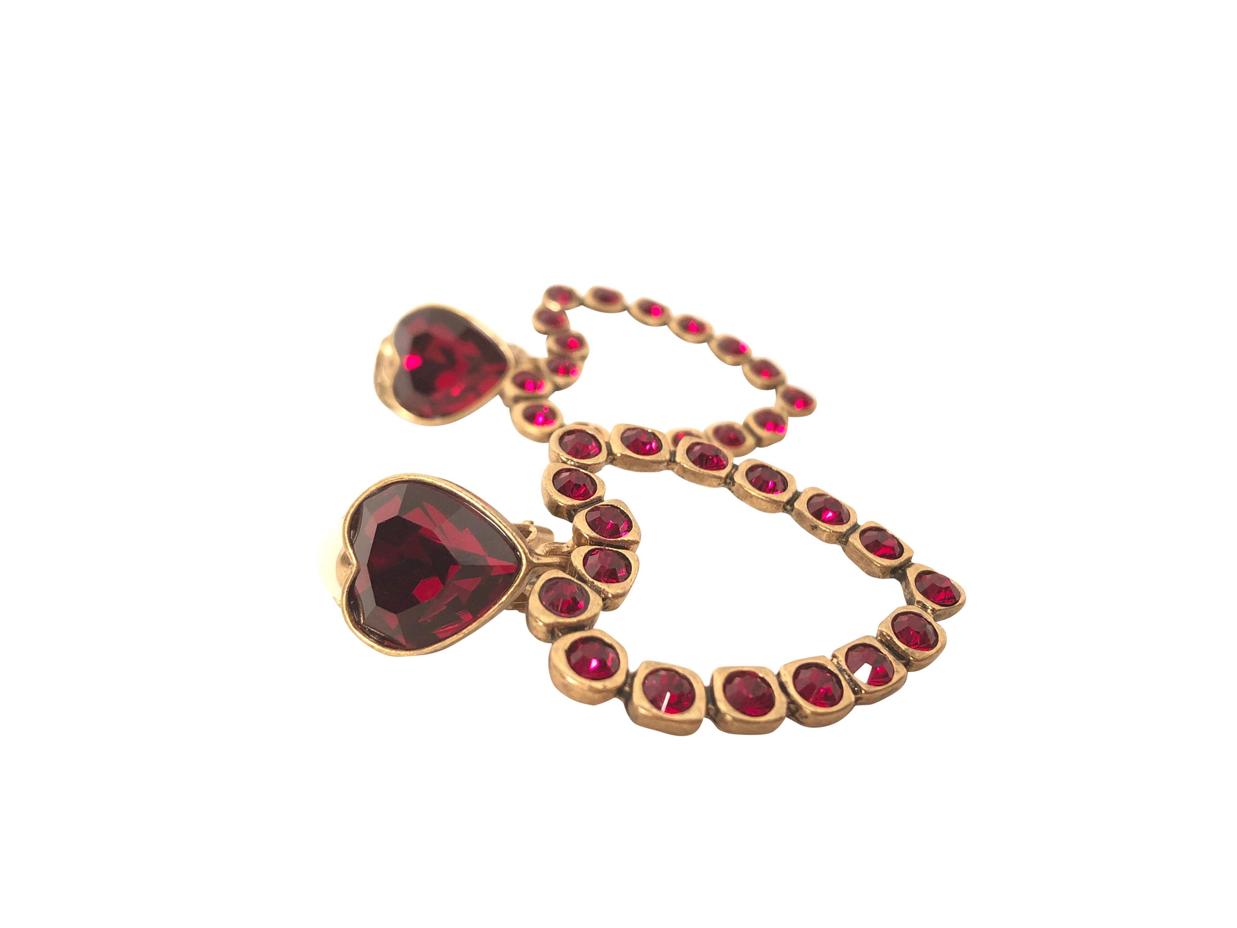 oscar de la renta heart earrings