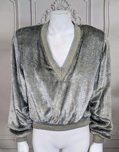 Oscar de la Renta Lurex Velvet "Sweater"