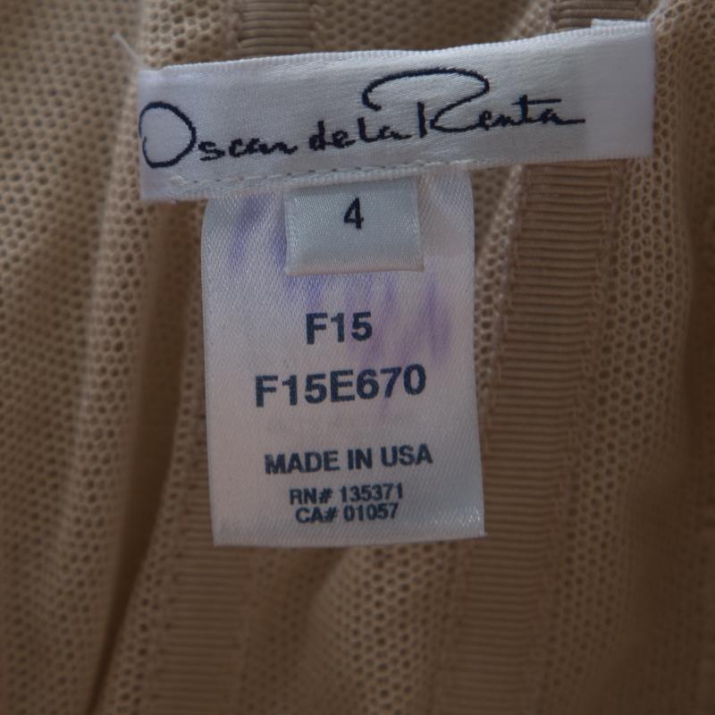 oscar de la renta gold dress