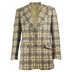 Escada Leopard Print Silk, Wool and Gold Lurex Blazer, 1980s at 1stDibs