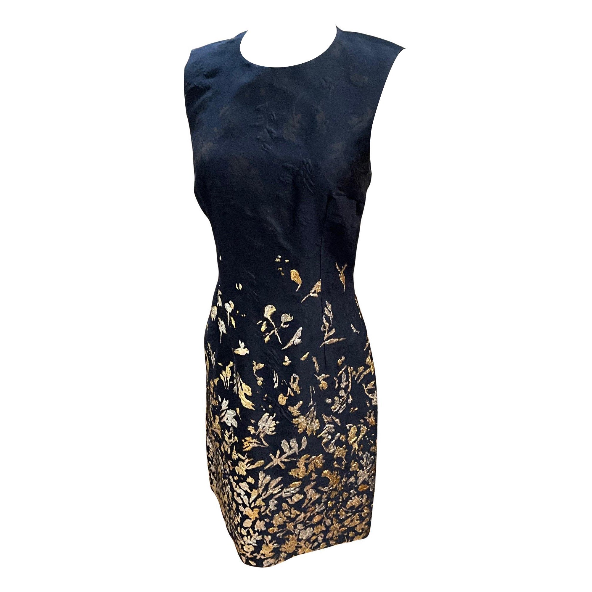 Oscar De La Renta Navy Blue 2-piece Dress and Coat in vendita