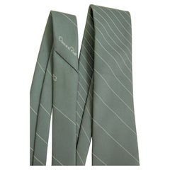Oscar De La Renta Silk Necktie in Light Blue Vintage from 1970