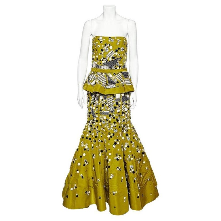 Robe Oscar De La Renta 'Capri' Taille 8 - Neuve Avec étiquettes, Sans Manches, Col V, Made In Italy