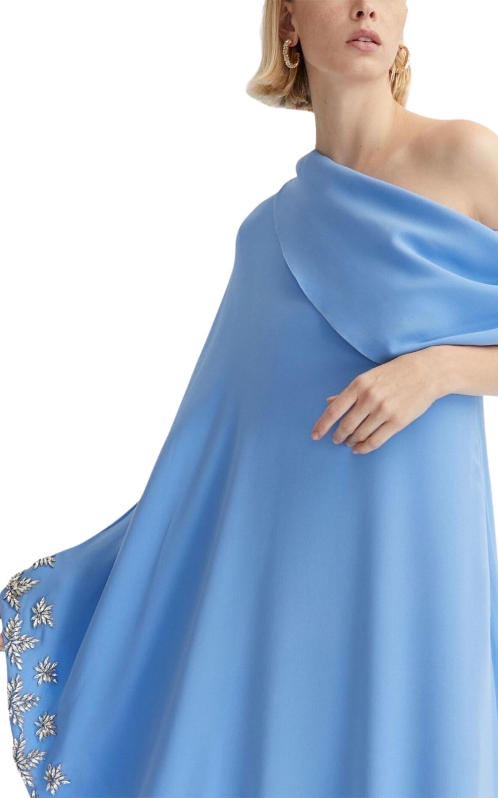 Oscar De La Renta - Vestito monospalla ricamato con cristalli - taglia XL In condizioni Nuovo in vendita a Brossard, QC