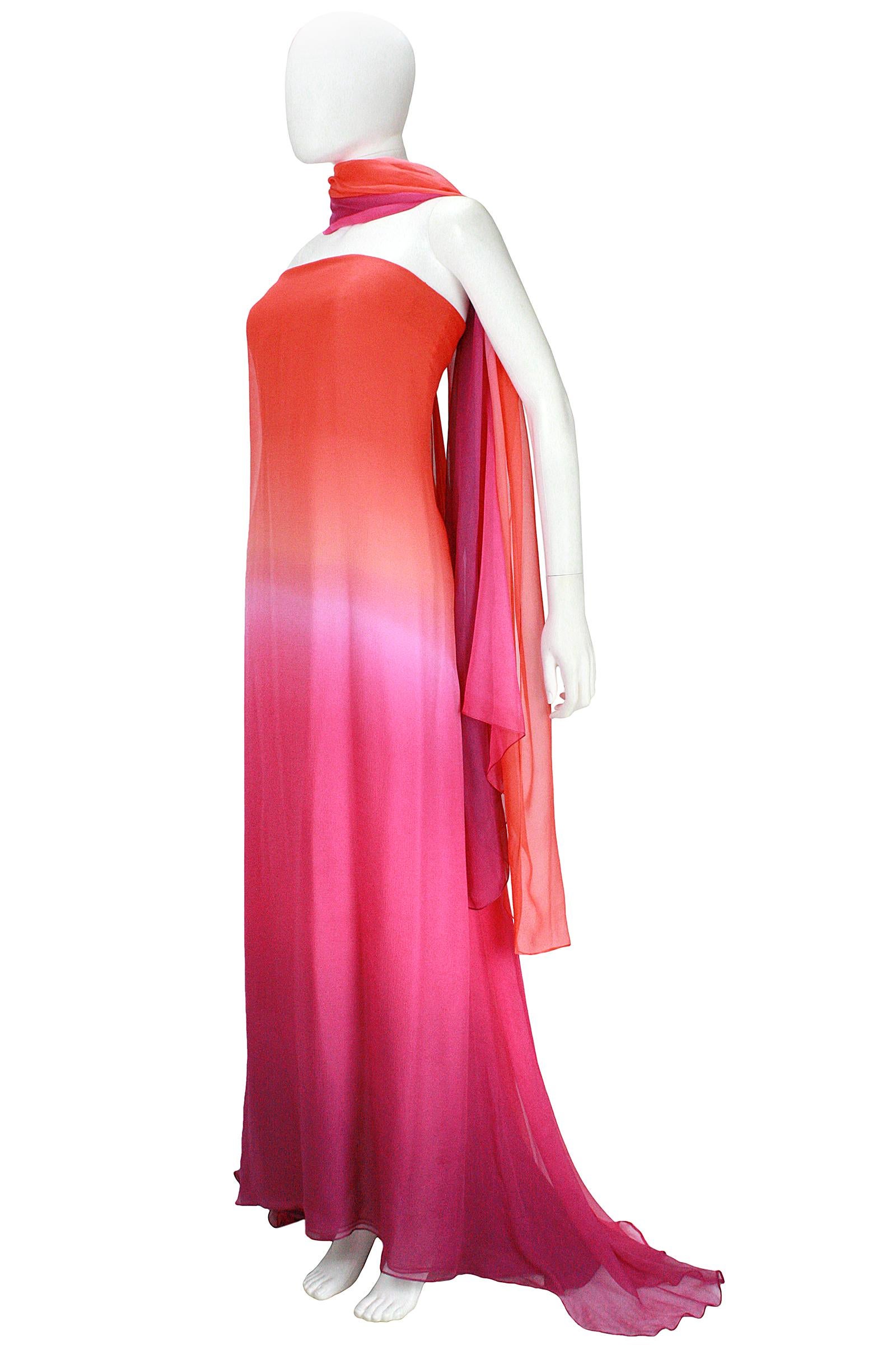 oscar de la renta orange gown