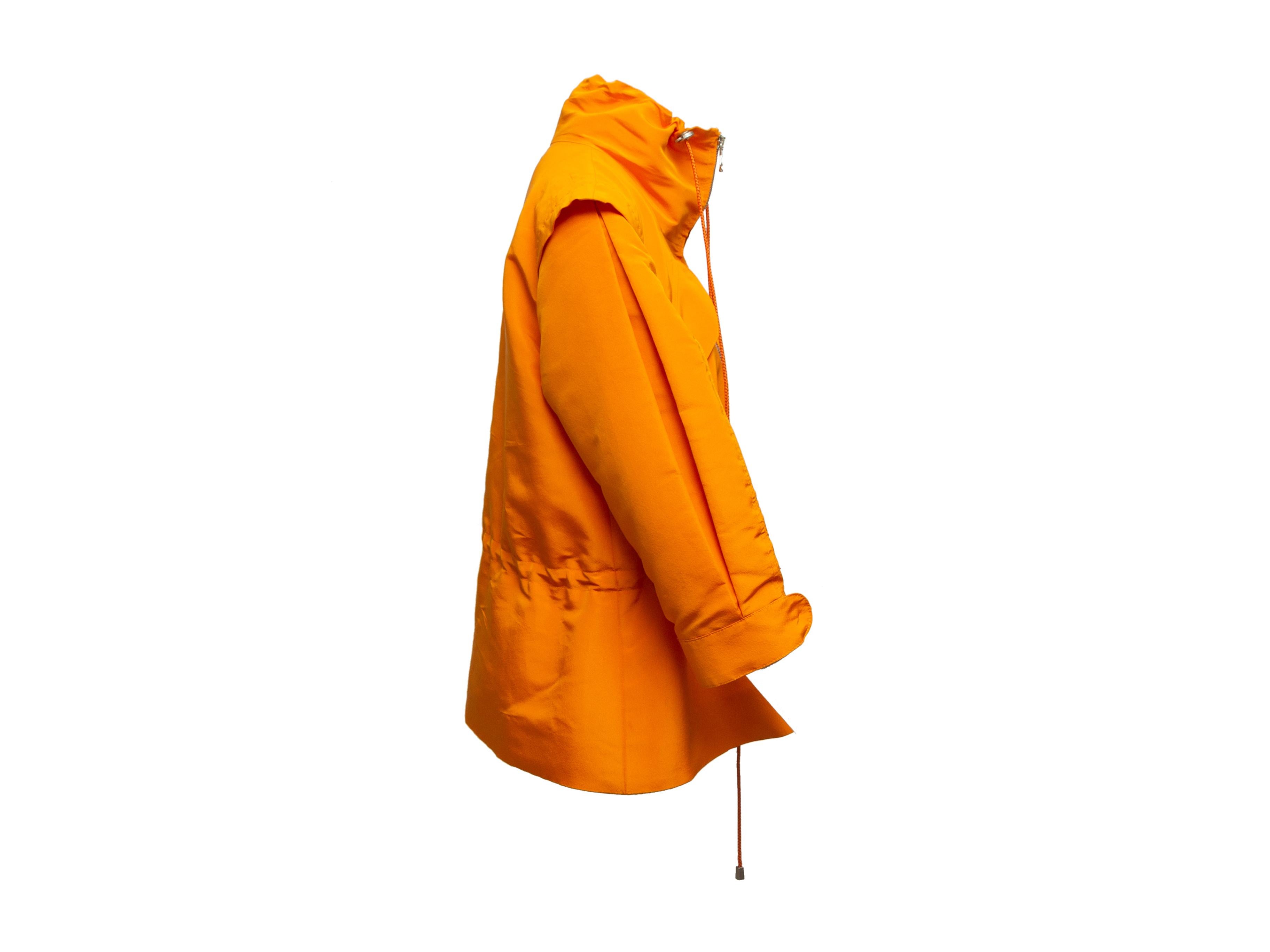 Oscar de la Renta Orange Silk Jacket In Excellent Condition In New York, NY