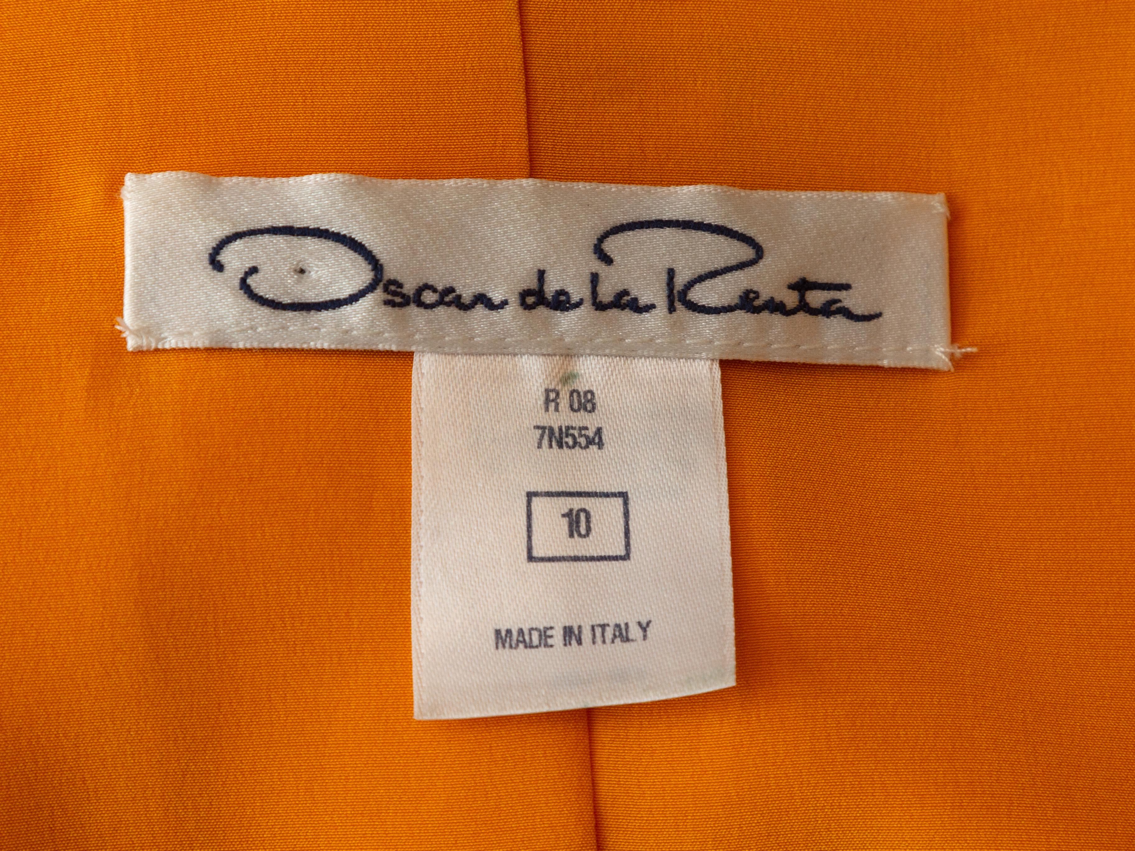 Women's Oscar de la Renta Orange Silk Jacket