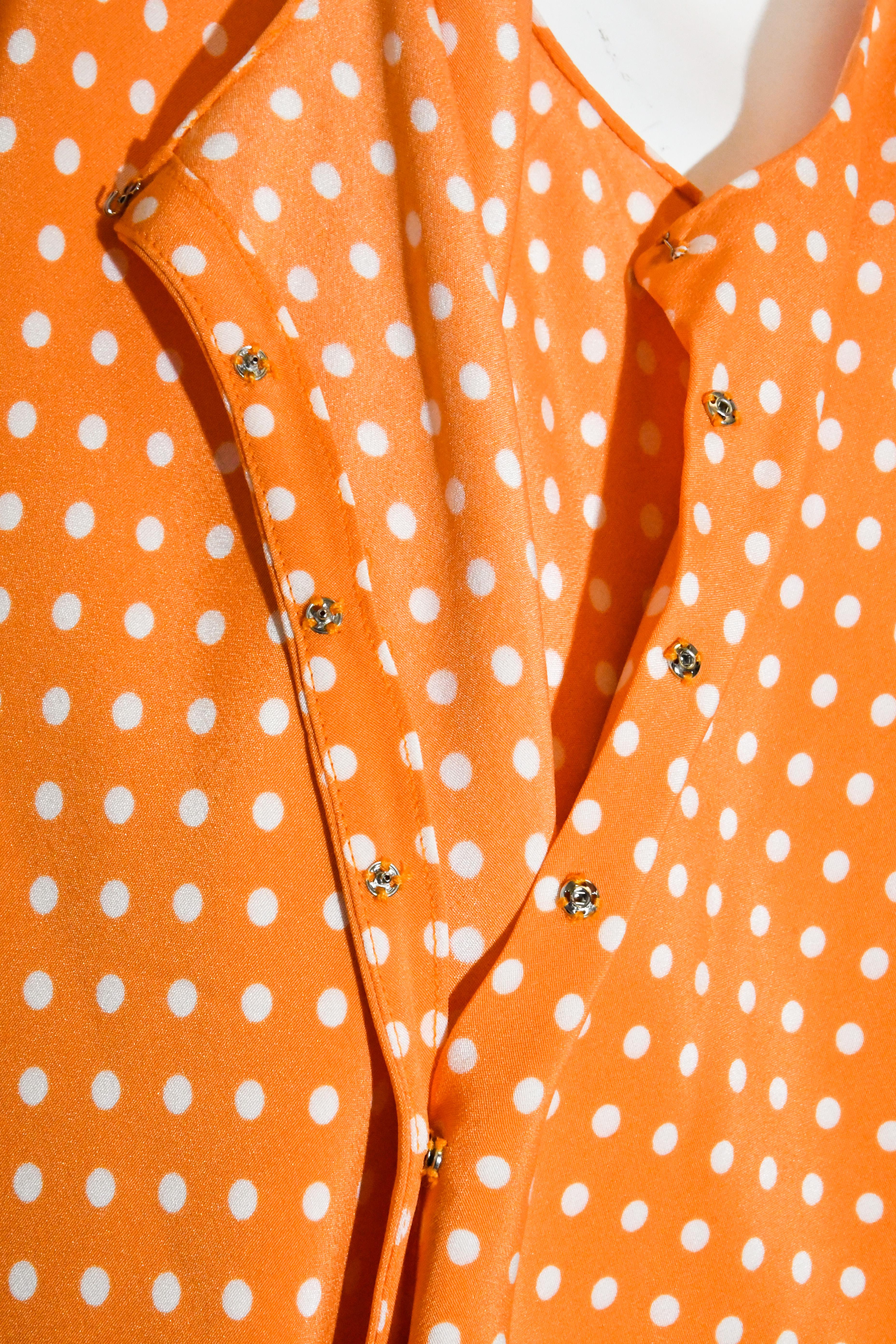 Oscar de la Renta Orange & White 2 Piece Dress Set For Sale 1
