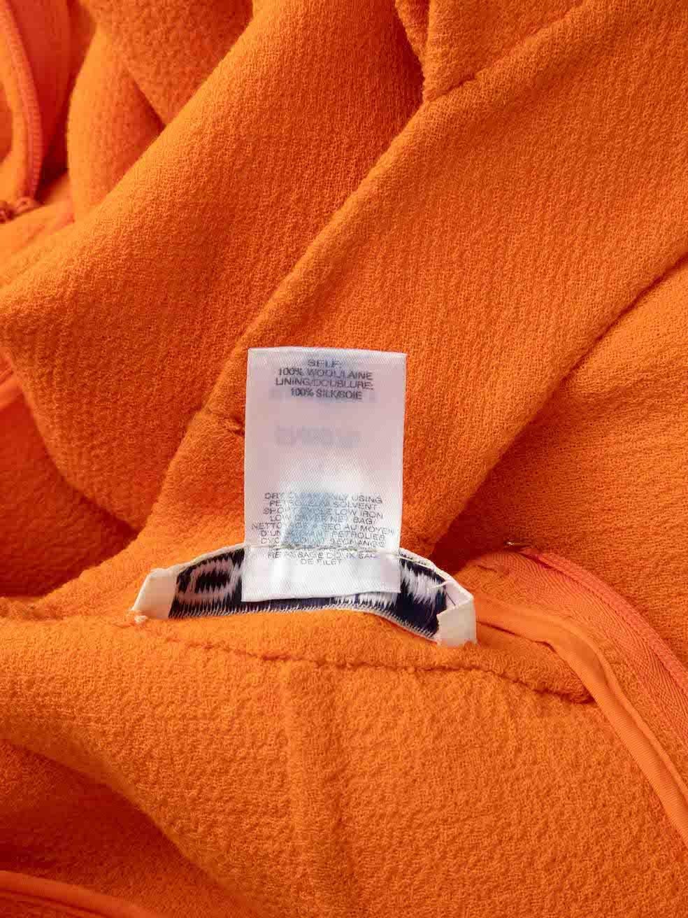 Robe Oscar de la Renta orange longueur genou en laine Taille XS Pour femmes en vente