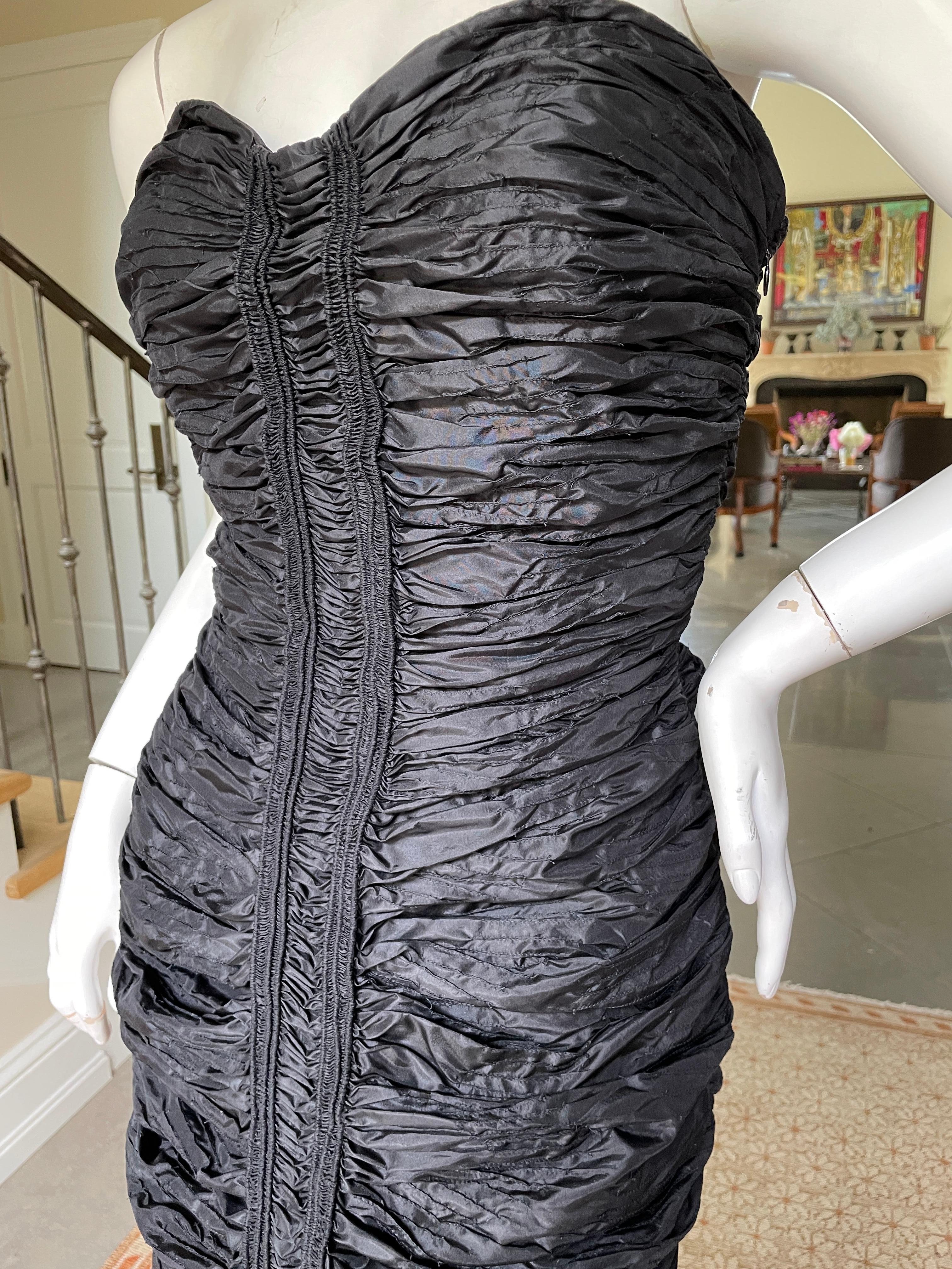 Women's Oscar de la Renta Outstanding Vintage 1980's Black Silk Mermaid Dress