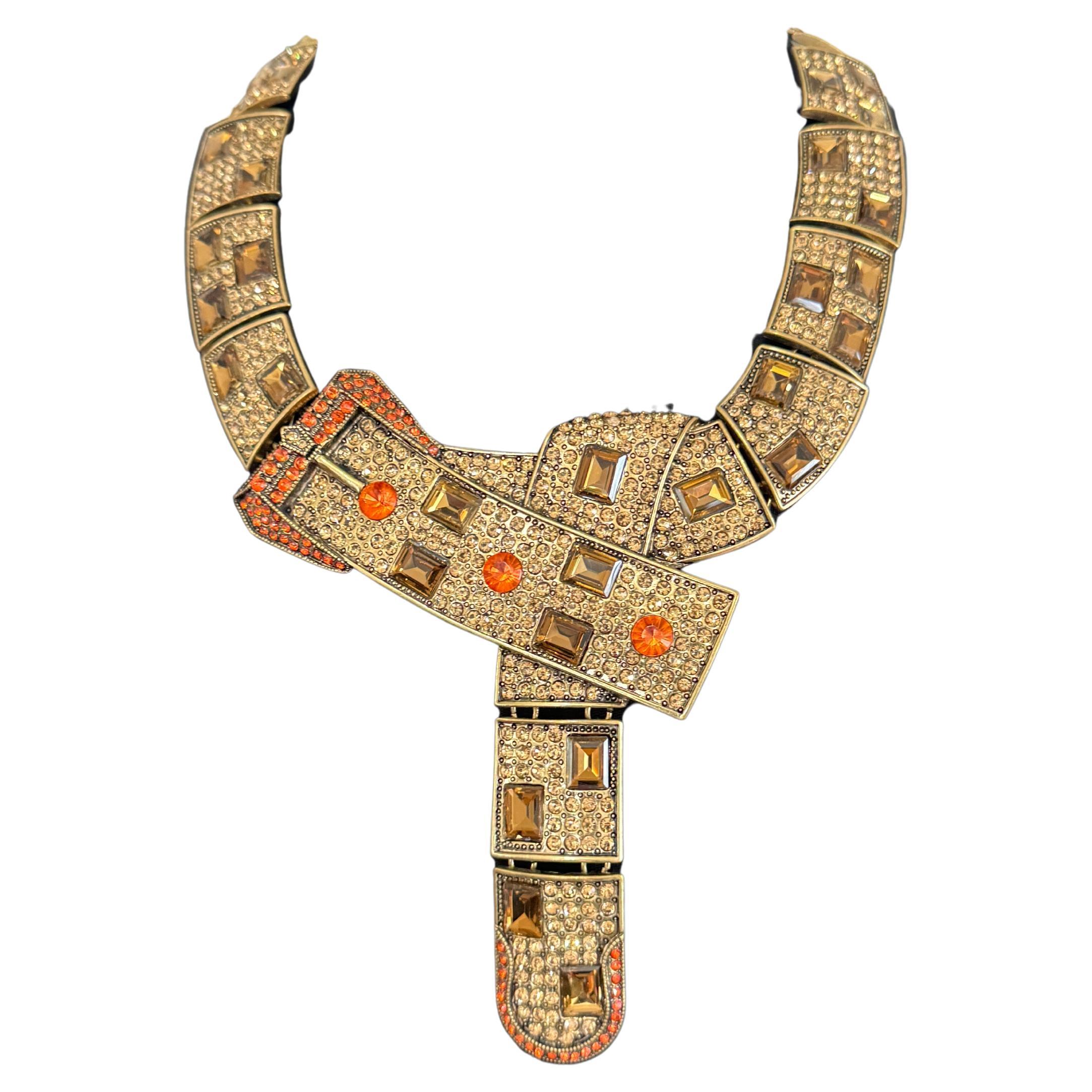 Oscar De La Renta Collar Hebilla Sobredimensionado Runway Ready en venta