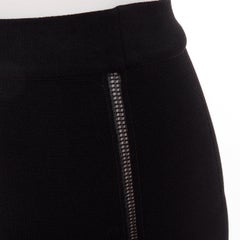 OSCAR DE LA RENTA P16 lattice cut out side high waisted knitted pencil skirt XS