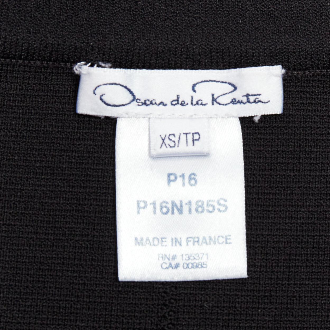 Oscar De La Renta P16 Gonna a vita alta in maglia con taglio a reticolo XS in vendita 3