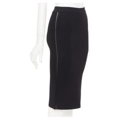 Oscar De La Renta P16 Gonna a vita alta in maglia con taglio a reticolo XS