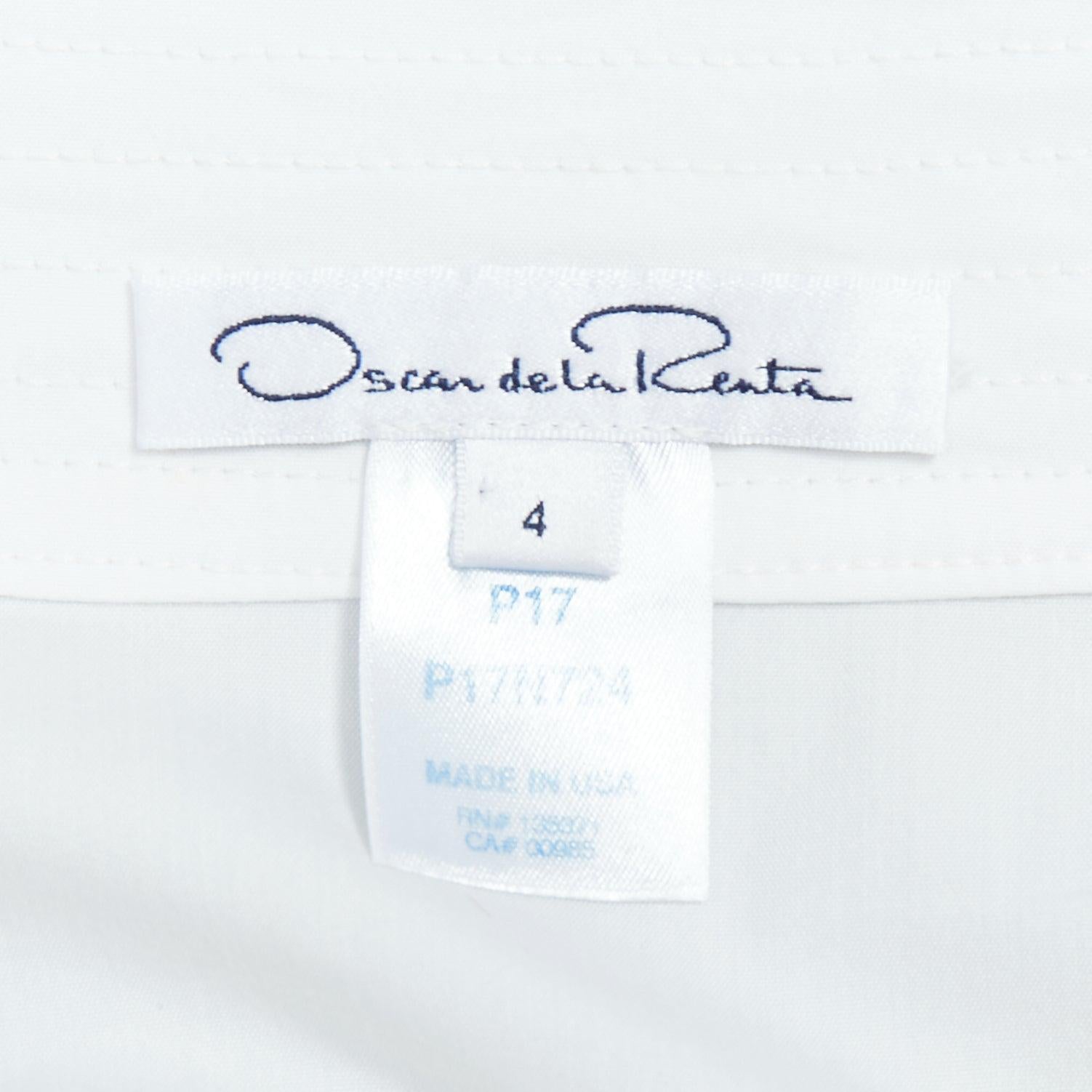 Oscar De La Renta P17 crema nero con smerlo e maniche svasate US4 S in vendita 3