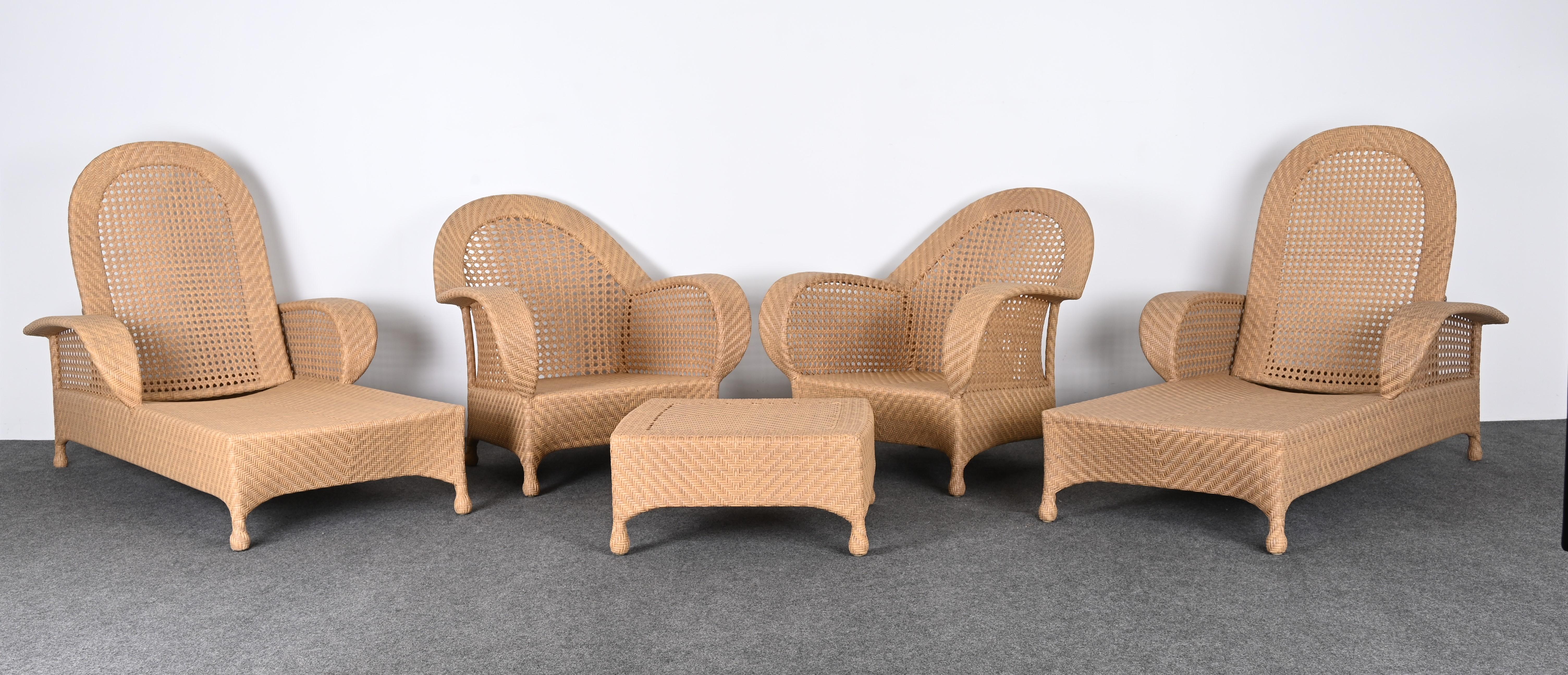 Oscar De La Renta Pair of Armchairs and Ottoman, 2000s 6