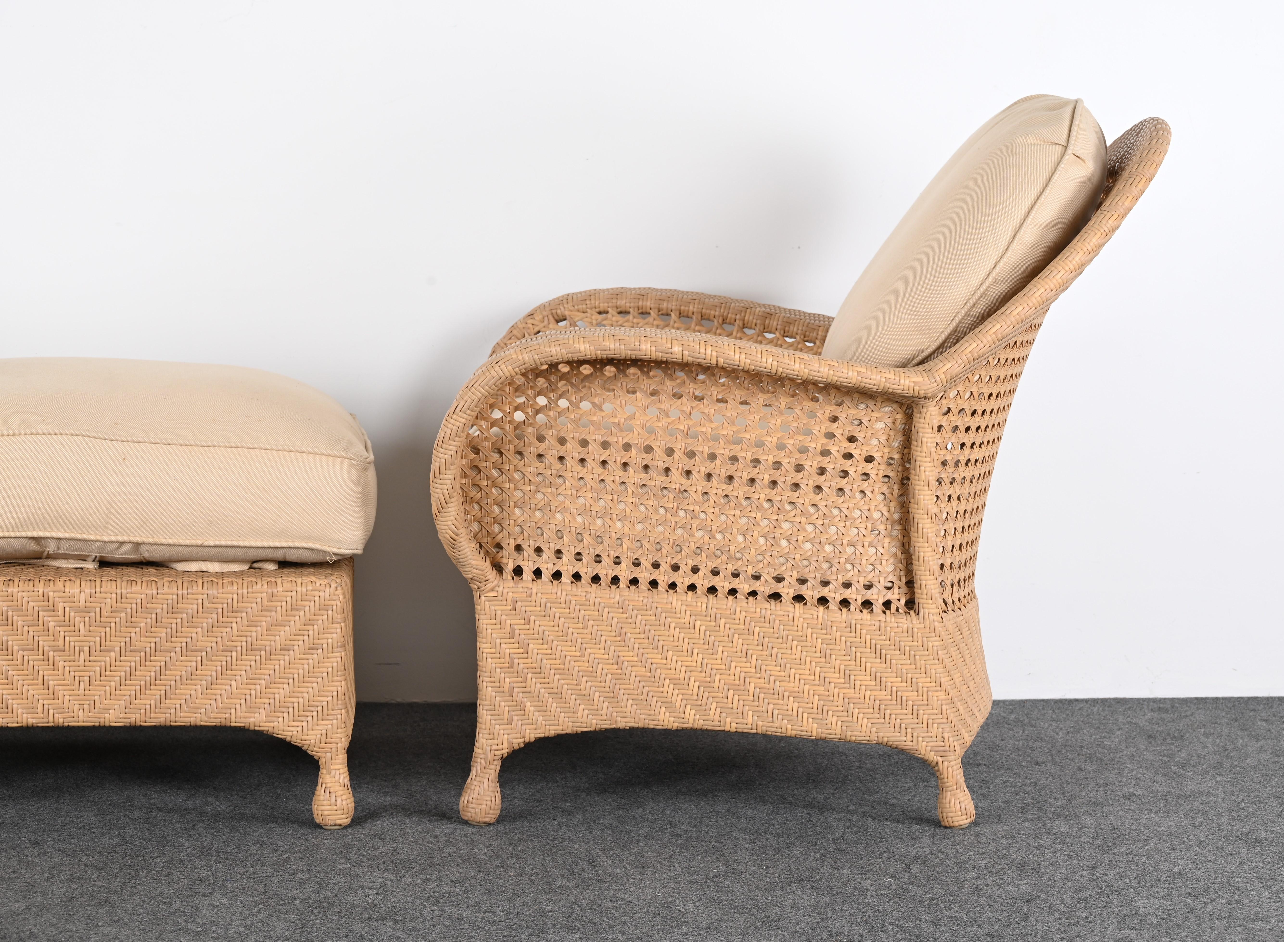 Oscar De La Renta Pair of Armchairs and Ottoman, 2000s 1