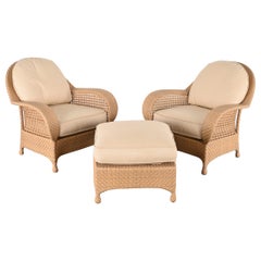 Oscar De La Renta Pair of Armchairs and Ottoman, 2000s