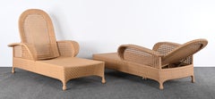 Oscar De La Renta Pair of Reclining Chaise Lounges, 2000s