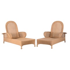Oscar De La Renta Pair of Reclining Chaise Lounges, 2000s