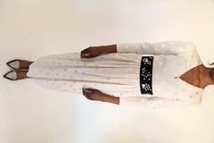 Oscar de la Renta Perlenweißes Couture-Cocktailkleid aus Seide, ca. 1980er Jahre