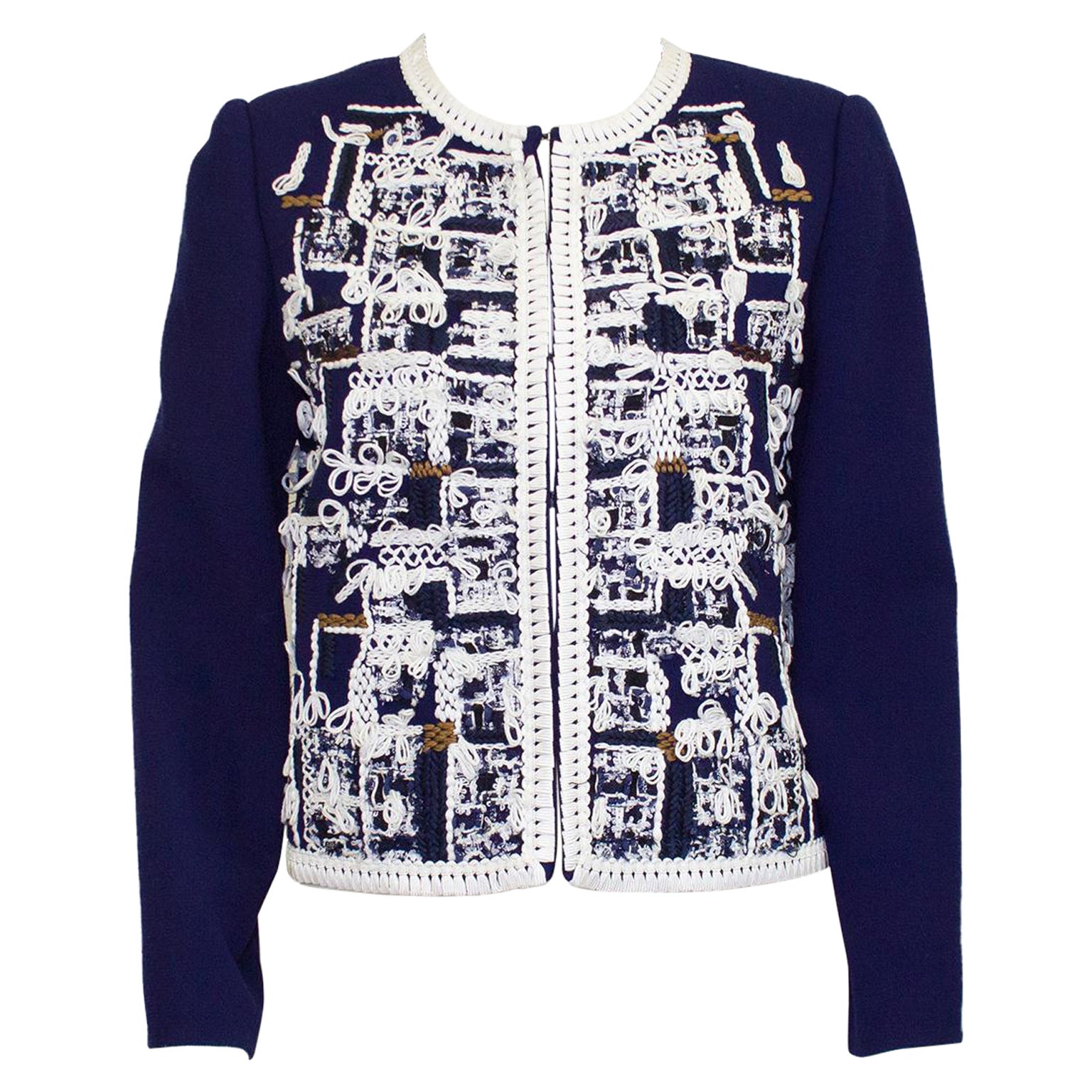 Oscar De La Renta - Giacca ricamata in stile navy pre-autunno 2011