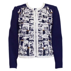 Oscar De La Renta - Giacca ricamata in stile navy pre-autunno 2011