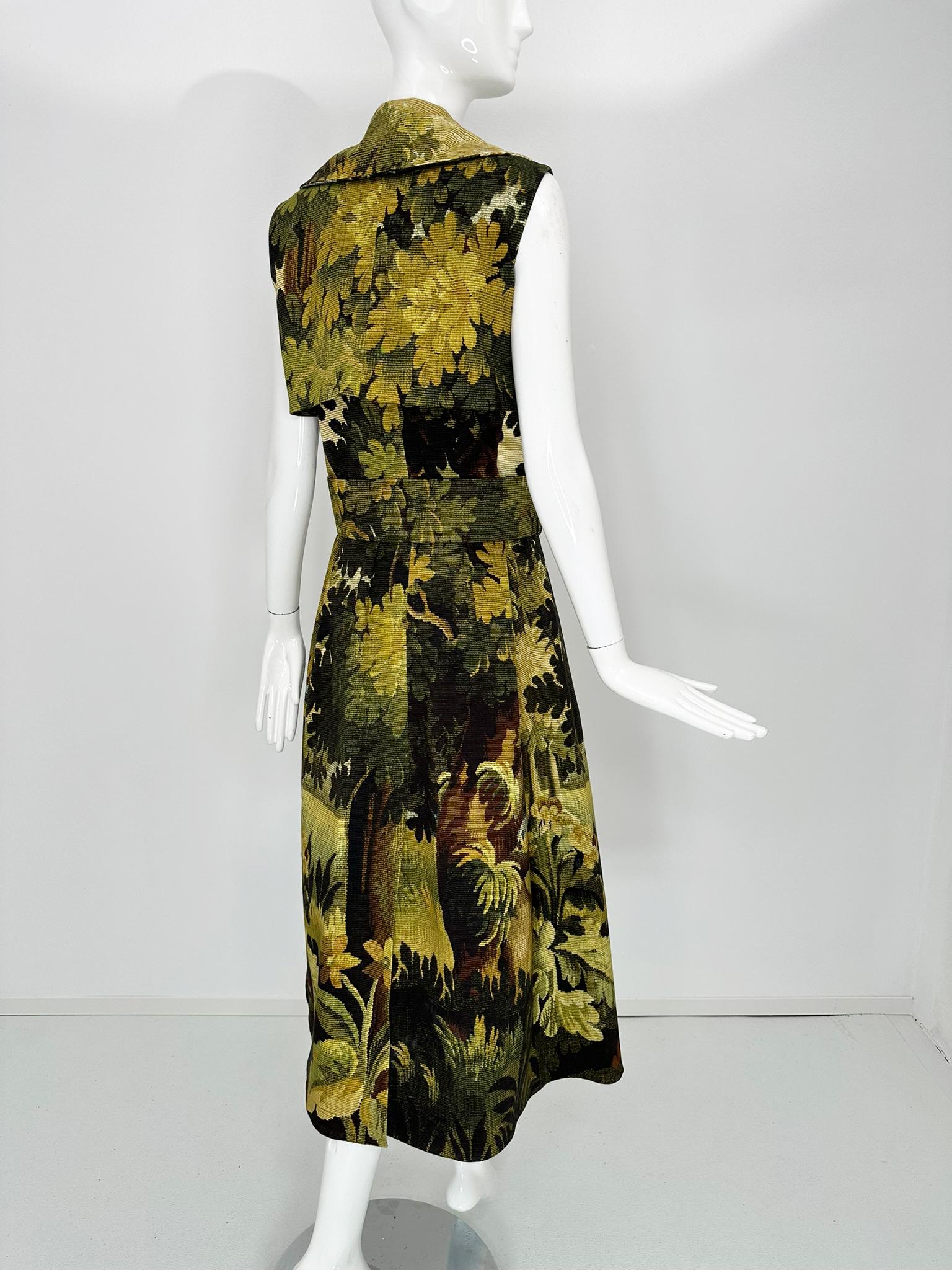 Oscar de la Renta Pre Fall 2020 Landscape Tapestry Belted Wrap Dress Unworn wt 3