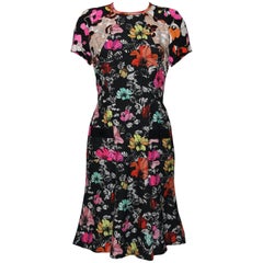 Oscar de la Renta Print Silk Dress