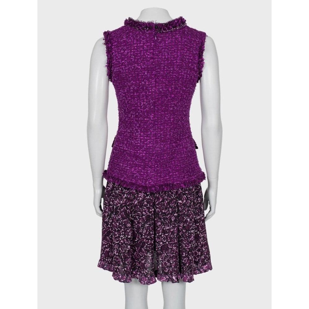 Oscar De La Renta Vestido Ajustado Morado - US 6 / M Púrpura en venta