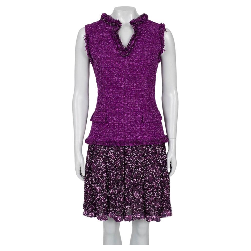Oscar de la Renta Purple Fitted Dress - US 6 / M