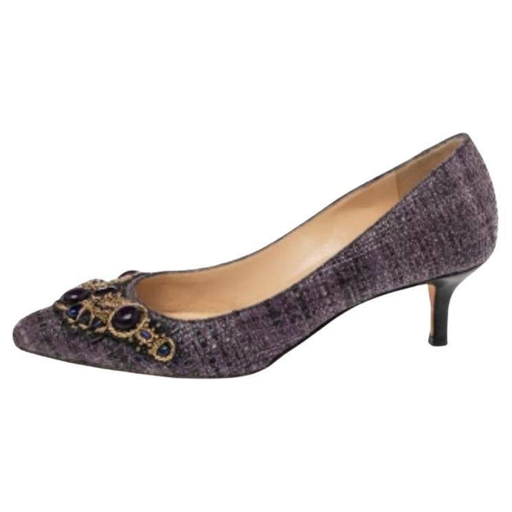 Oscar de la Renta  Escarpins à bout pointu en raphia, taille 36