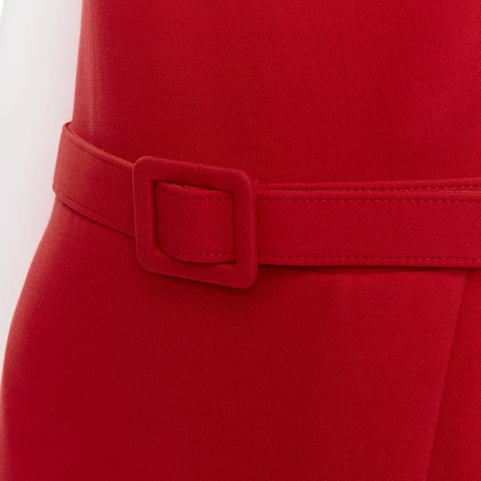 OSCAR DE LA RENTA R19 red wool silk cap sleeve belted sheath dress US8 L
Reference: CC/A00456
Brand: Oscar de la Renta
Designer: Oscar De La Renta
Collection: R19
Material: Wool, Silk
Color: Red
Pattern: Solid
Closure: Zip
Lining: Red Fabric
Made
