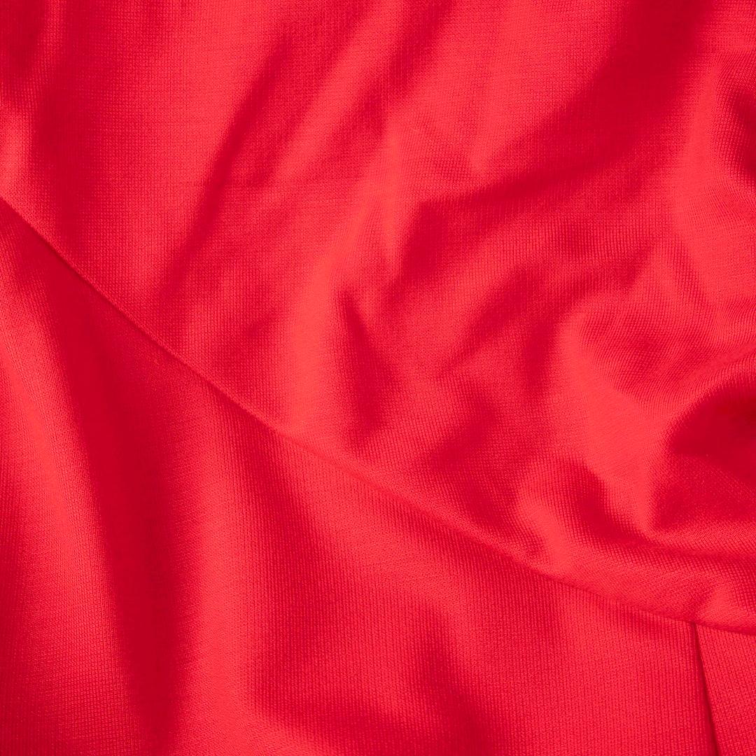 Women's Oscar de la Renta Red Draped Detail Midi Dress Size L For Sale