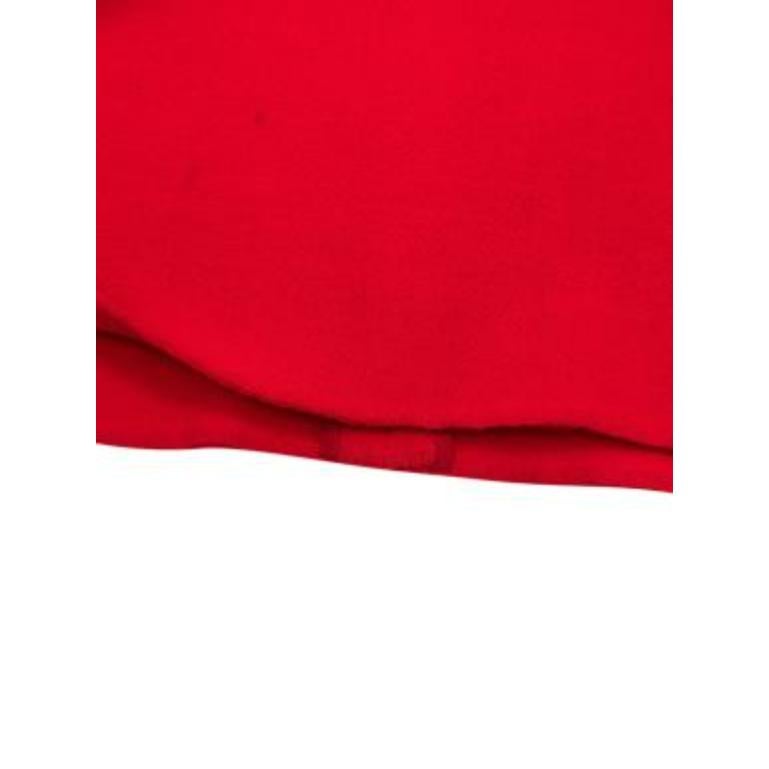 Women's Oscar de la Renta Red Wool Crepe Midi Dress For Sale