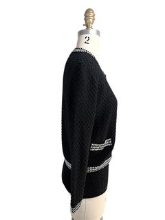 Oscar de la Renta Resort 2014 Black Wool Knit Twinset Ensemble