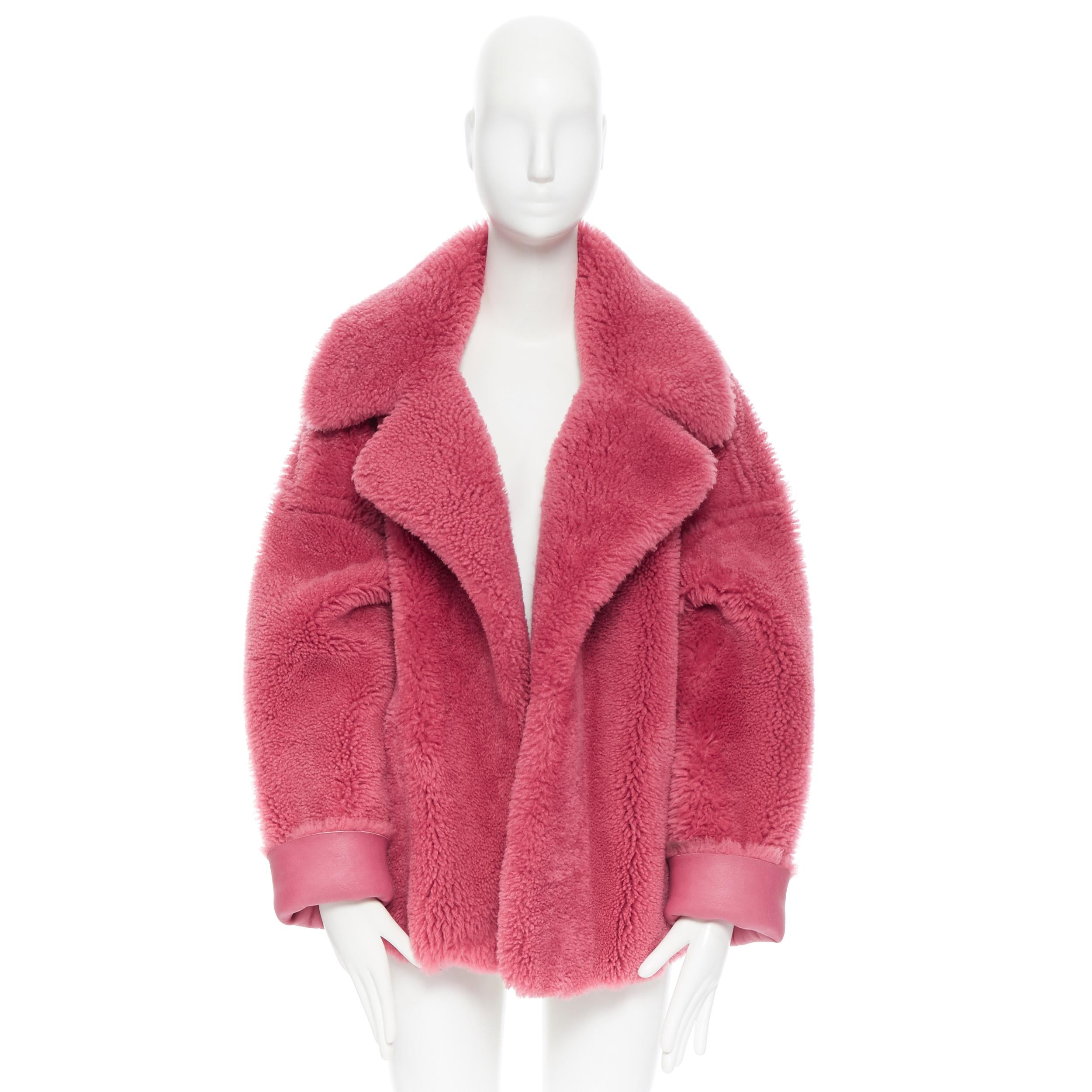 pink shearling coat