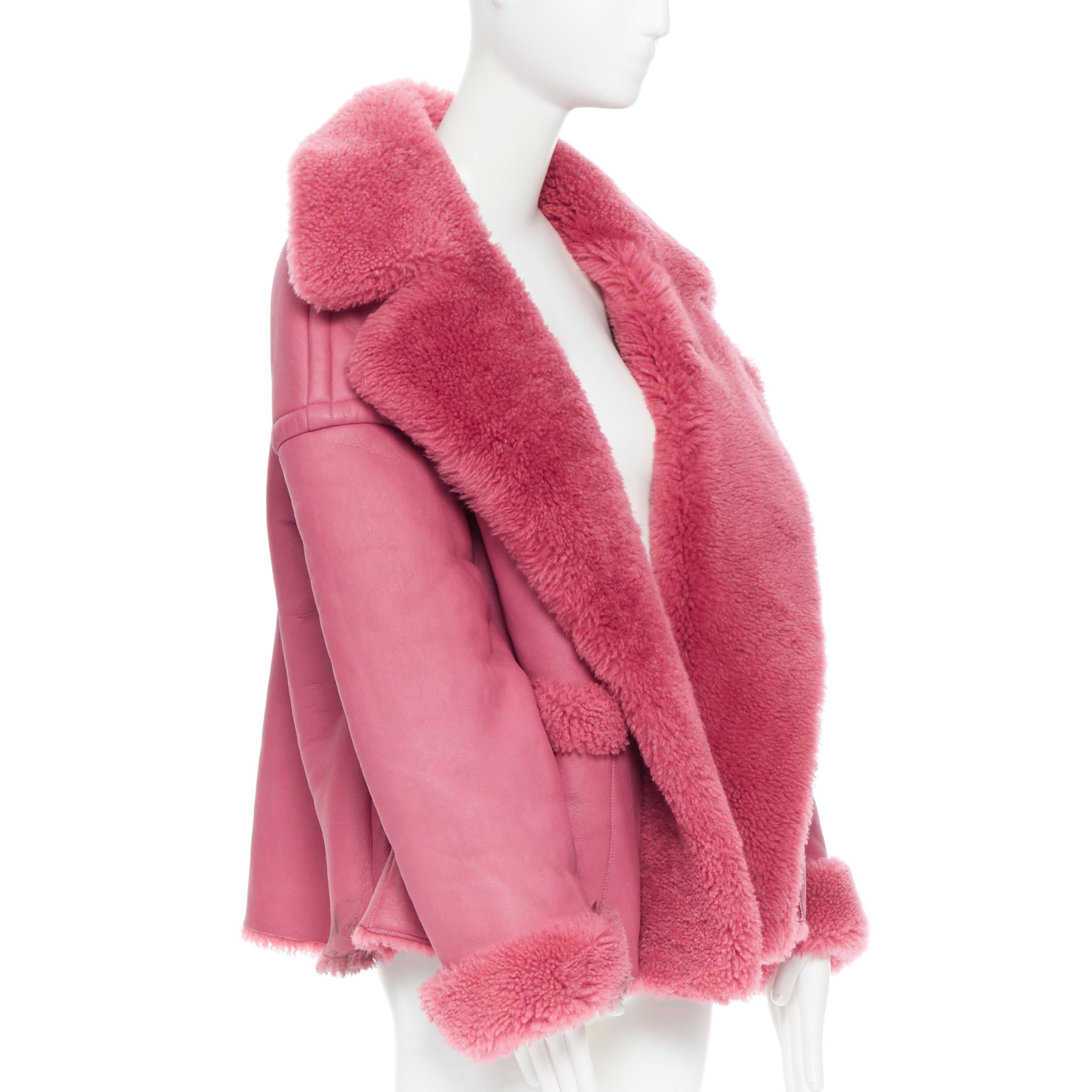pink shearling jacket
