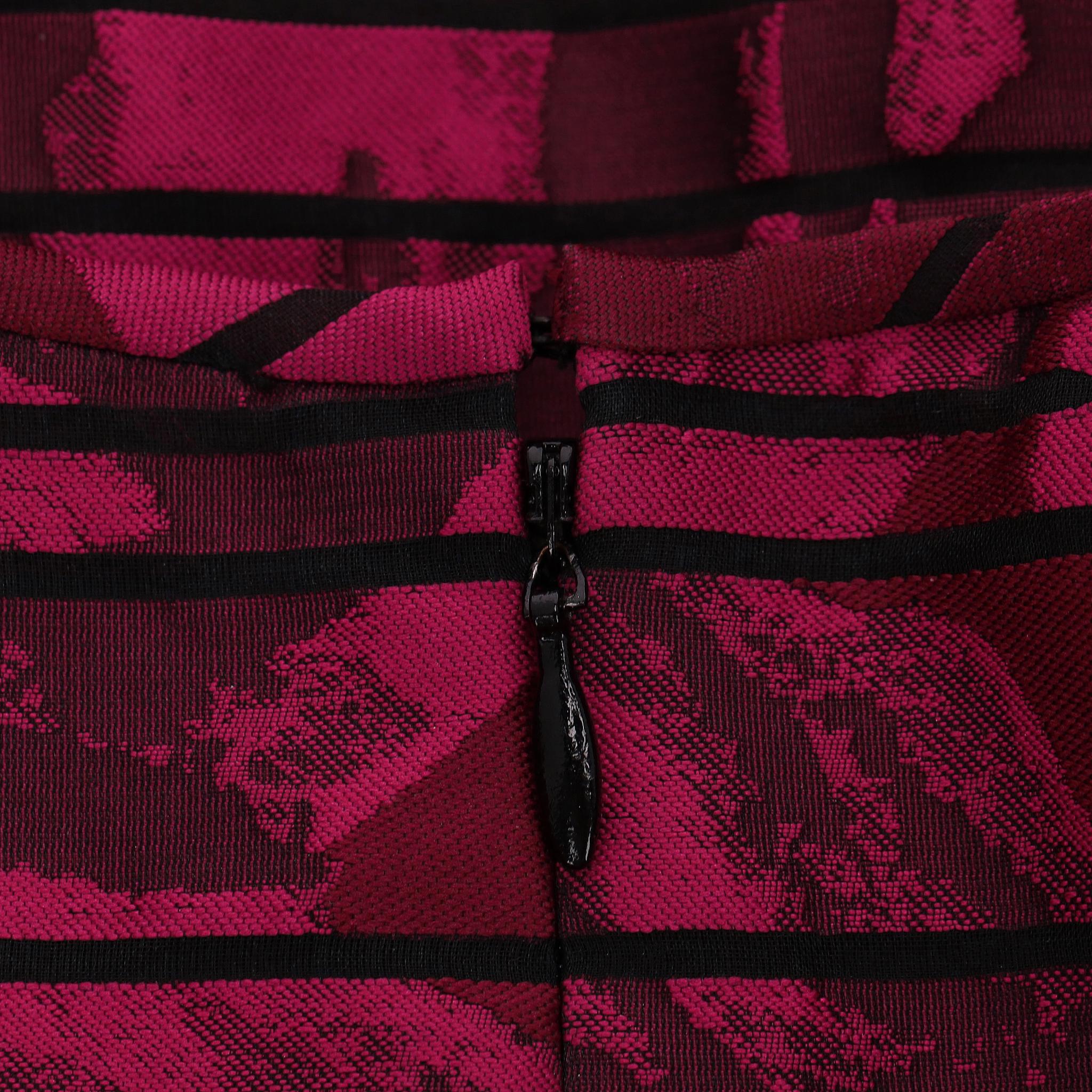 Oscar De La Renta - Robe en soie mélangée ornée de dentelle imprimée en rose Pour femmes en vente