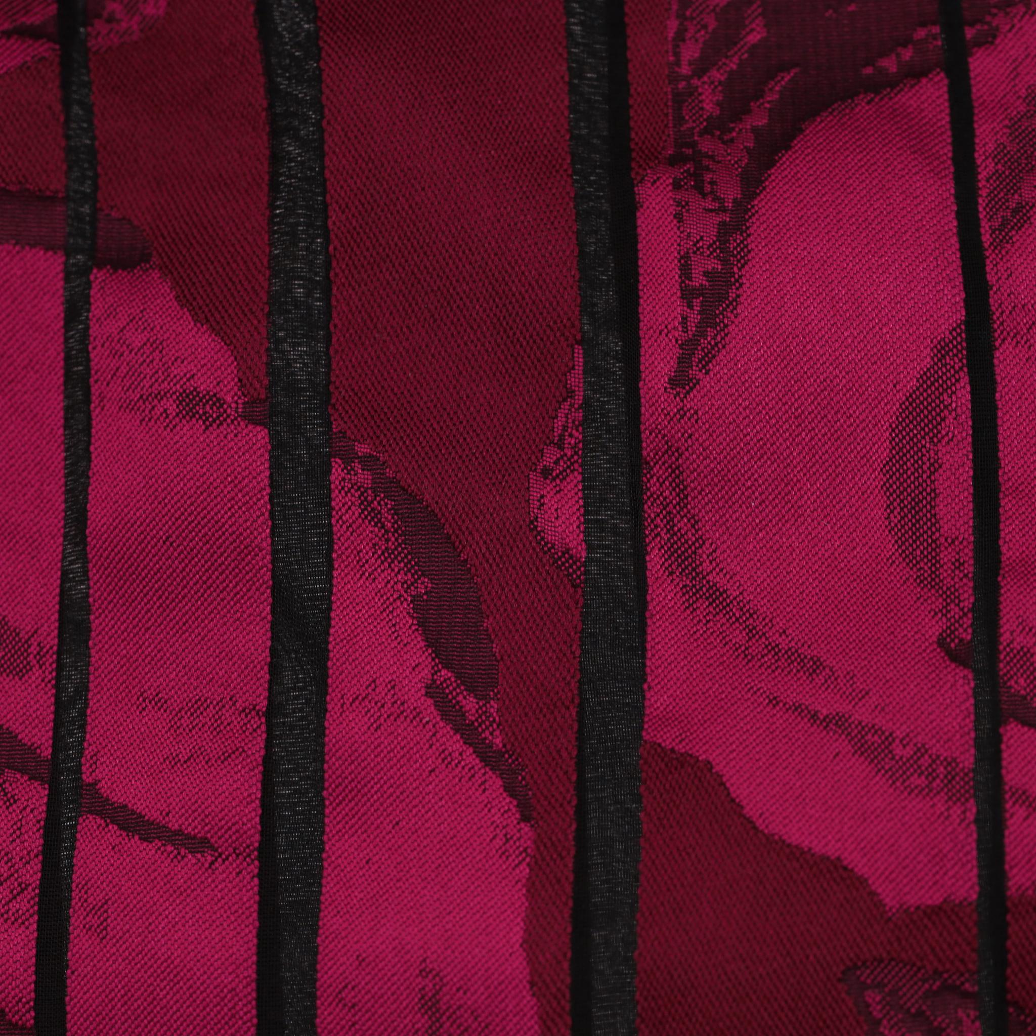 Oscar De La Renta - Robe en soie mélangée ornée de dentelle imprimée en rose en vente 1