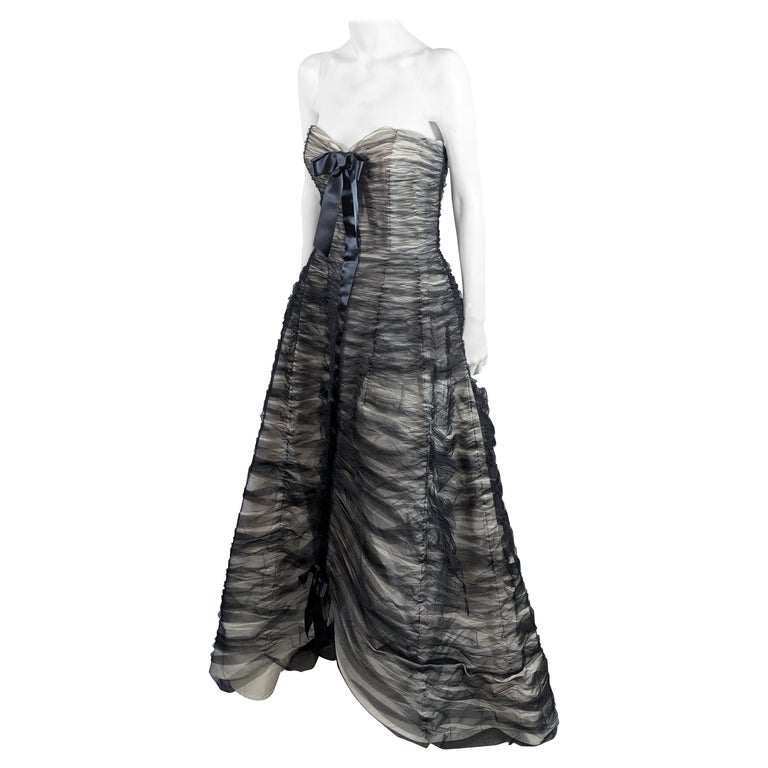 oscar de la renta grey dress Spring 2024