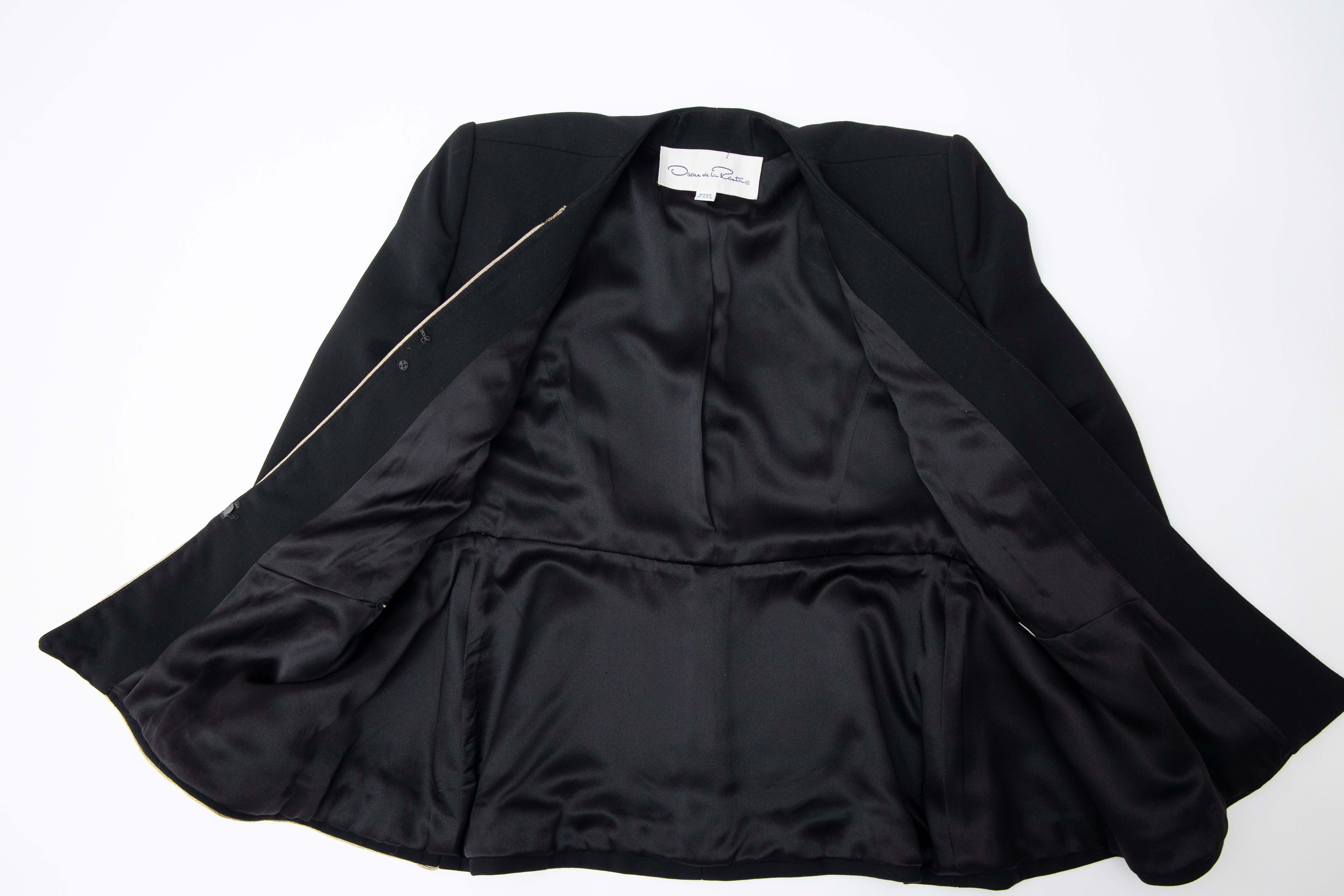 Oscar De la Renta Runway Black Lesage Embroidered Evening Jacket, Fall 1992 3