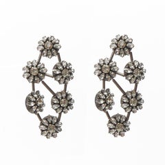 OSCAR DE LA RENTA Runway crystal loral chandelier bridal statement earrings