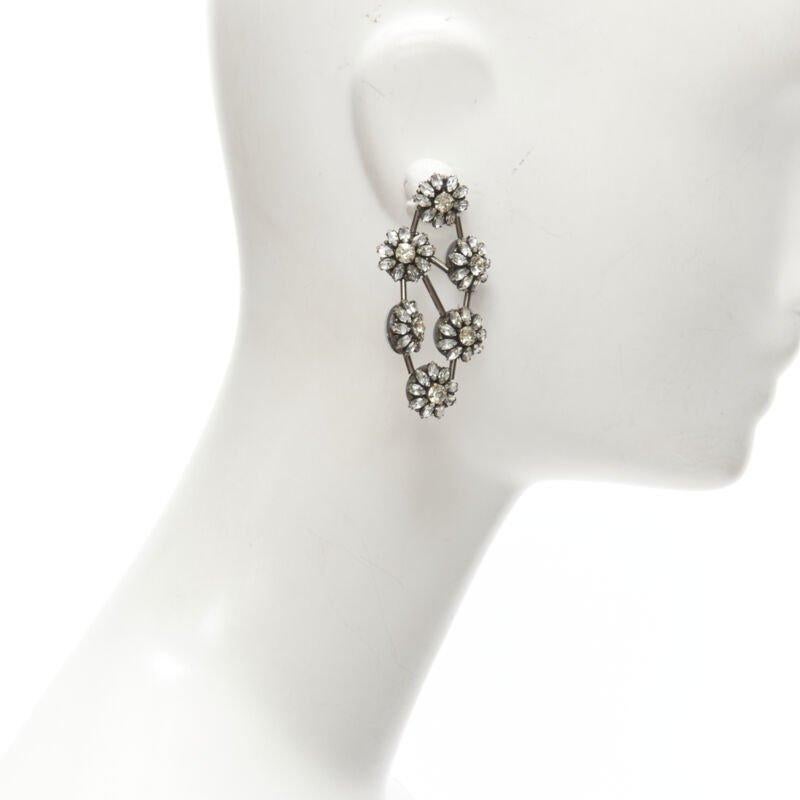 OSCAR DE LA RENTA Runway boucles d'oreilles de mariée chandelier loral chandelier Pour femmes en vente