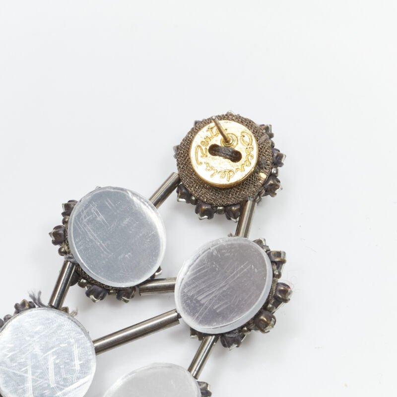 OSCAR DE LA RENTA Runway boucles d'oreilles de mariée chandelier loral chandelier en vente 3