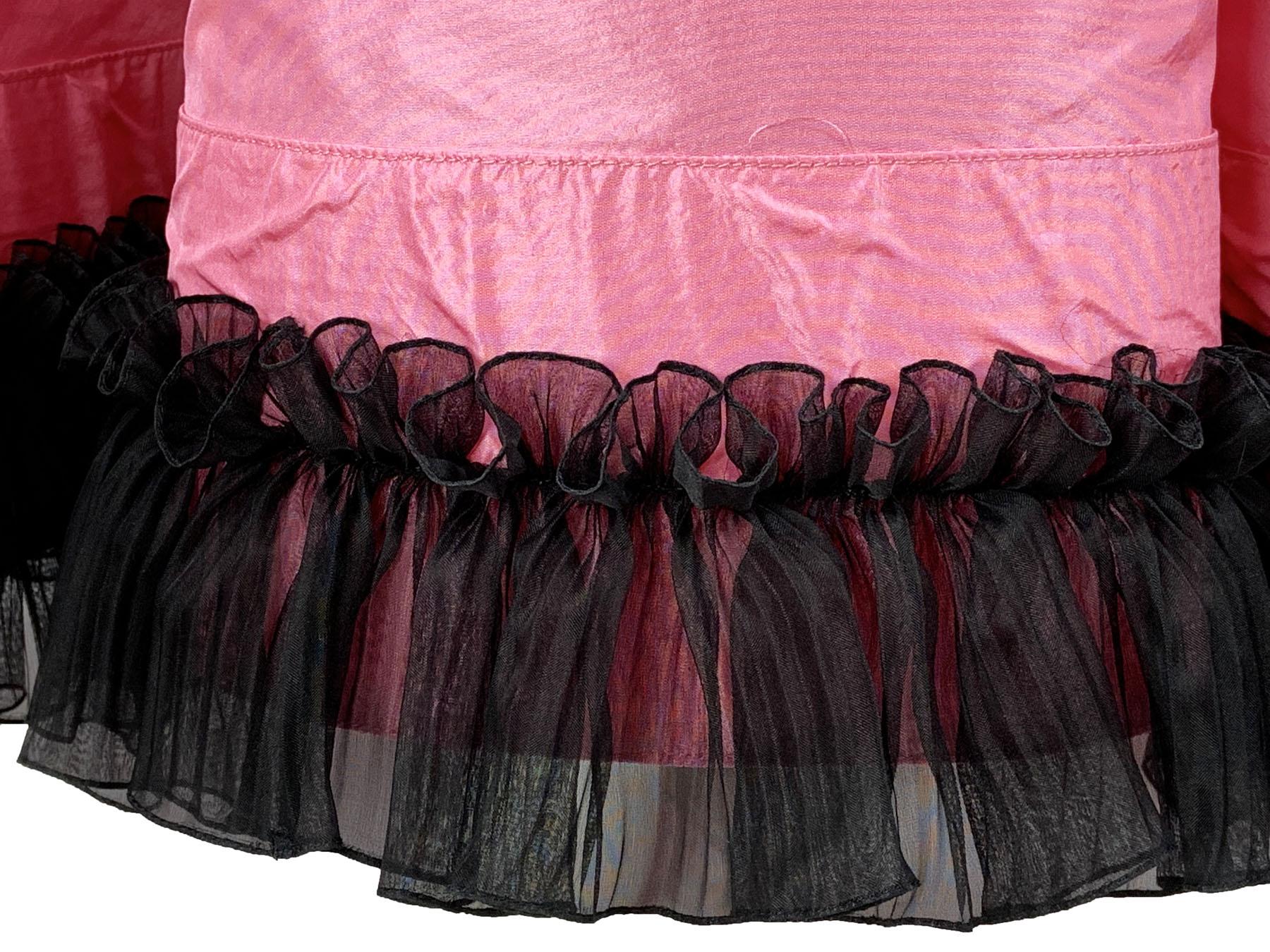 Oscar de la Renta S/S 2004 Collection Pink Silk Taffeta Embellished Dress Gown 8 For Sale 9