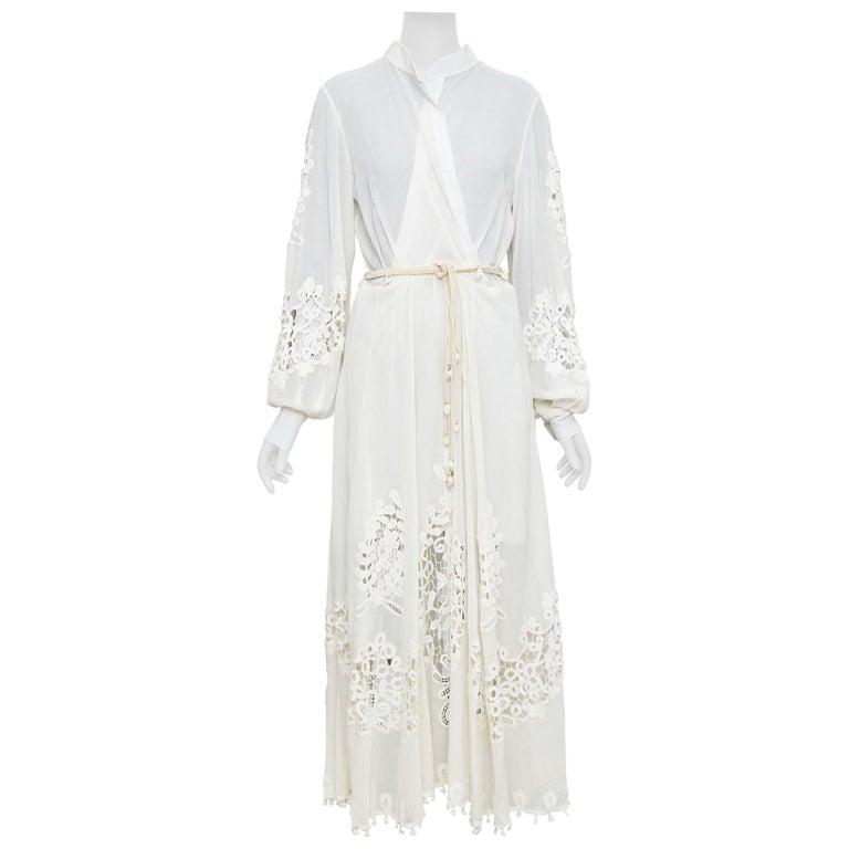 white embroidered dress mini Final Sale】Marina Shell Embroidered Cotton Slip Dress main image 0