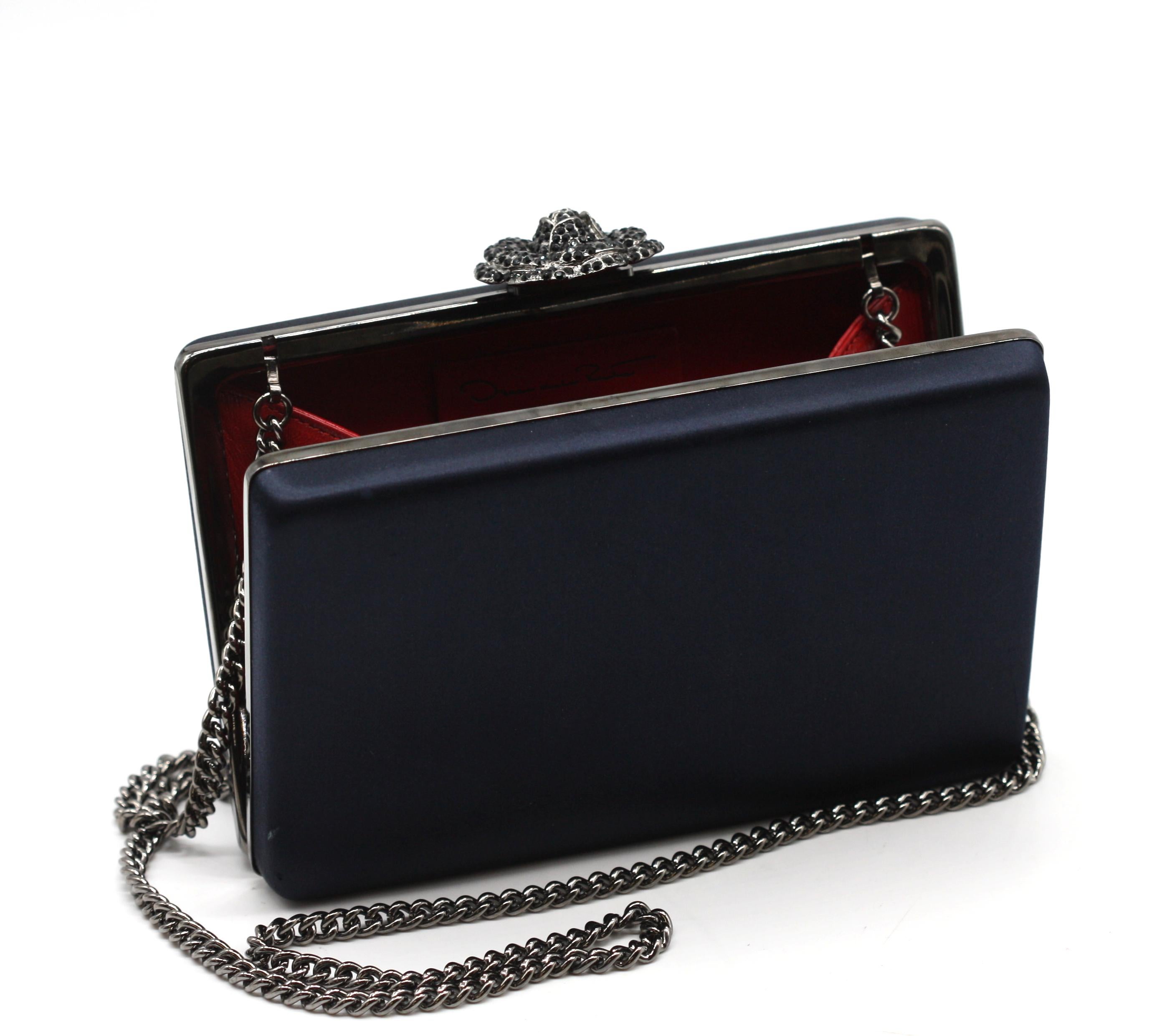Oscar de la Renta Satin Covered Evening Bag en venta 3