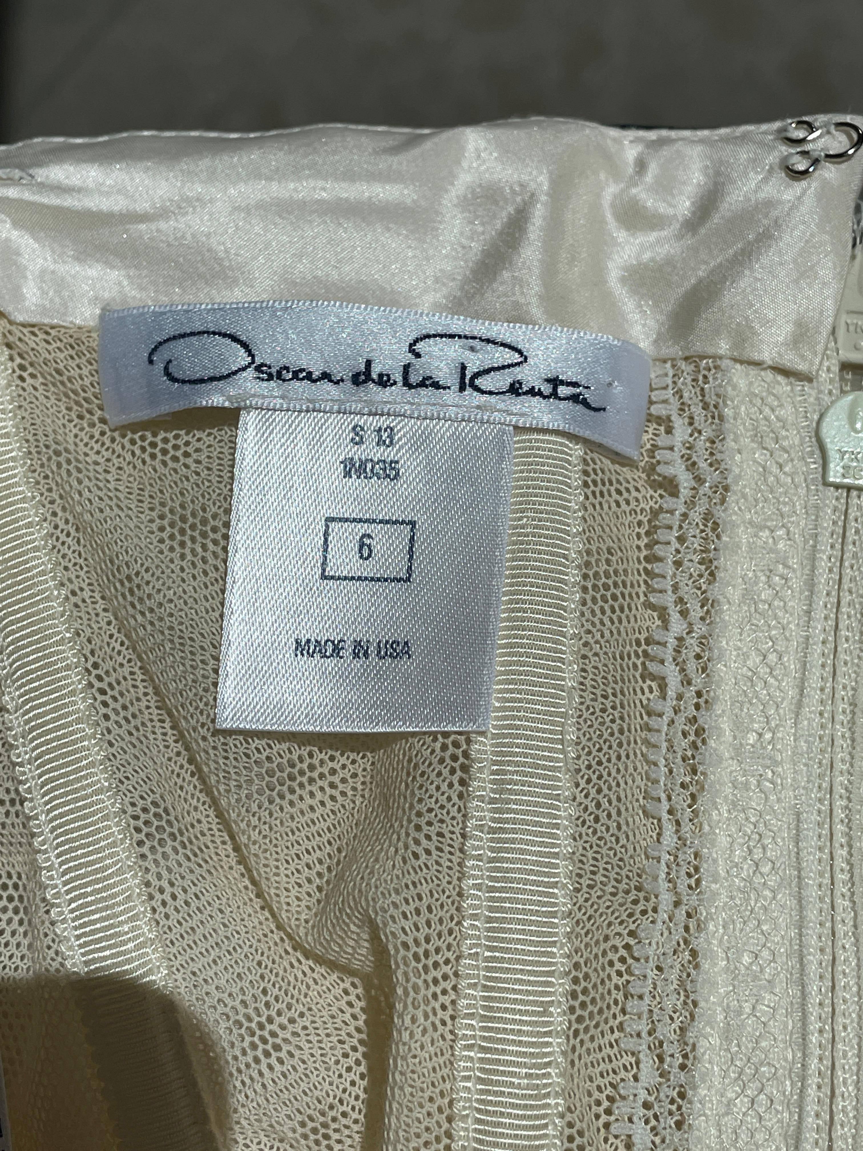 Oscar de la Renta Sensatives trägerloses gestreiftes Ballkleid im Angebot 6