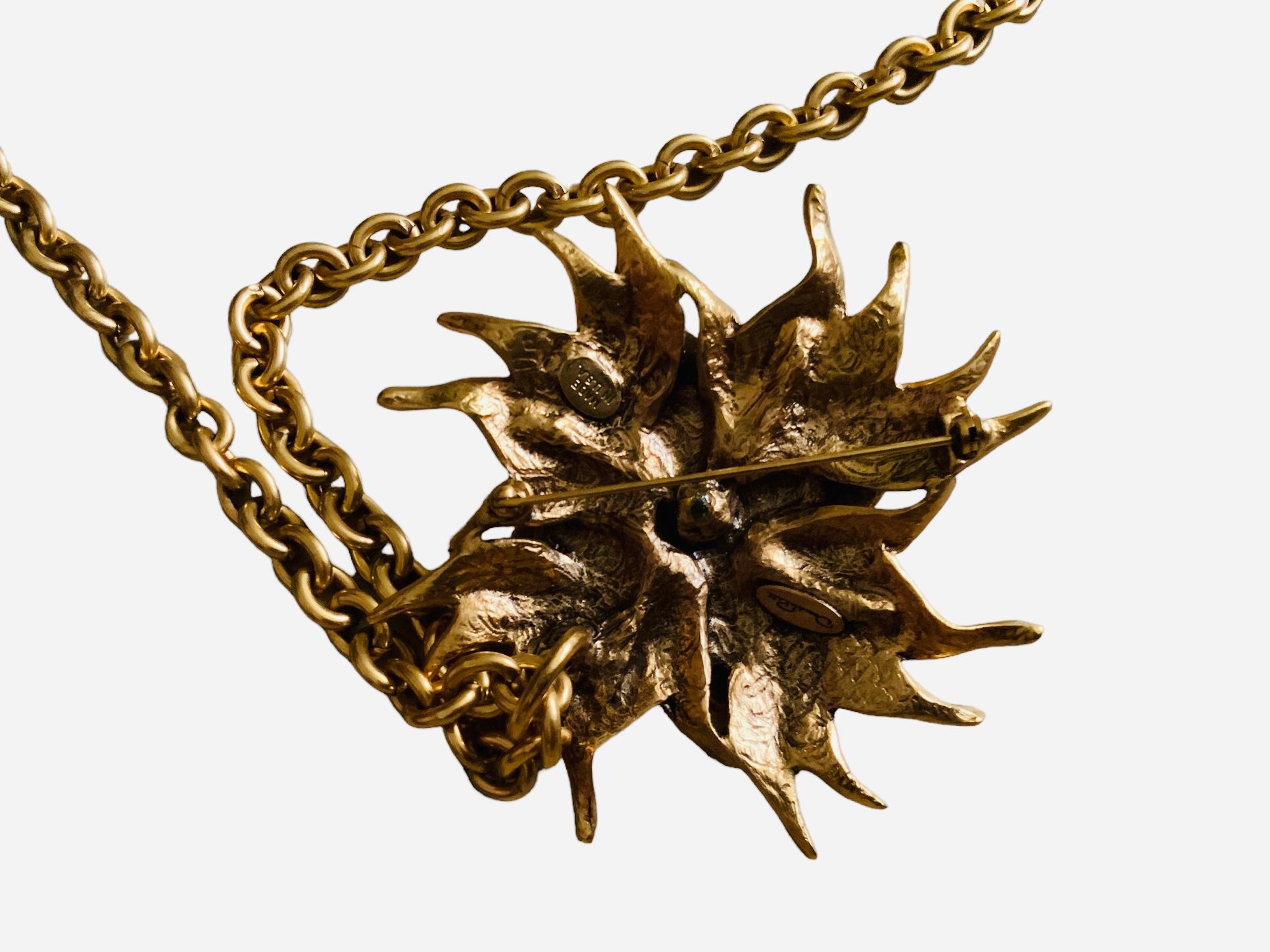zara gold flower necklace